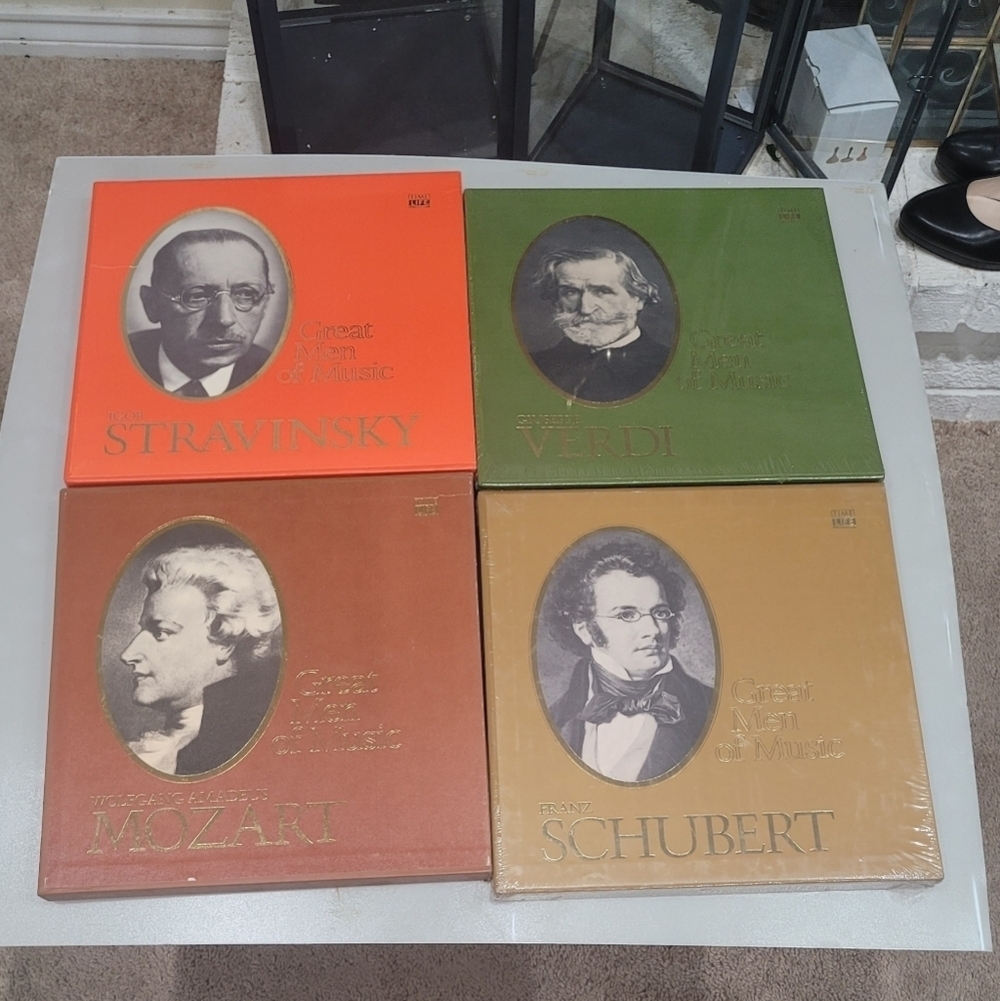 VTG Men Of Great Music Time Life Box Music Set Of 4 With Albums And Booklets